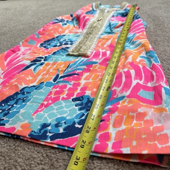 LILLY PULITZER ALEXA SHIFT SLEEVELESS DRESS, Front Zipper MULTI COLORED Size 00 - Picture 7 of 12